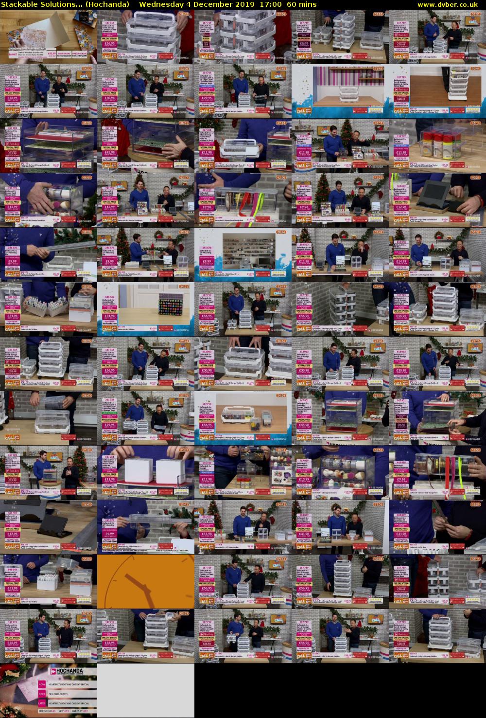 Stackable Solutions... (Hochanda) Wednesday 4 December 2019 17:00 - 18:00