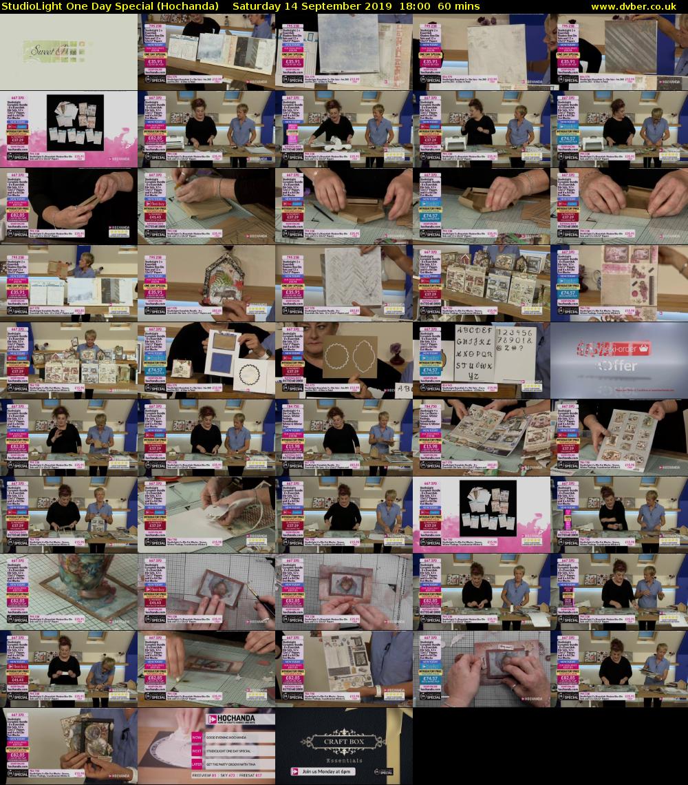 StudioLight One Day Special (Hochanda) Saturday 14 September 2019 18:00 - 19:00
