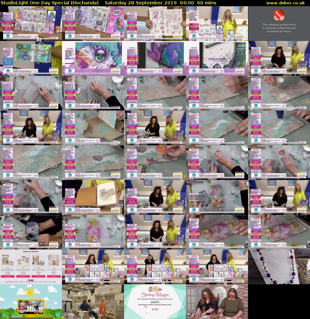 StudioLight One Day Special (Hochanda) Saturday 28 September 2019 04:00 - 05:00