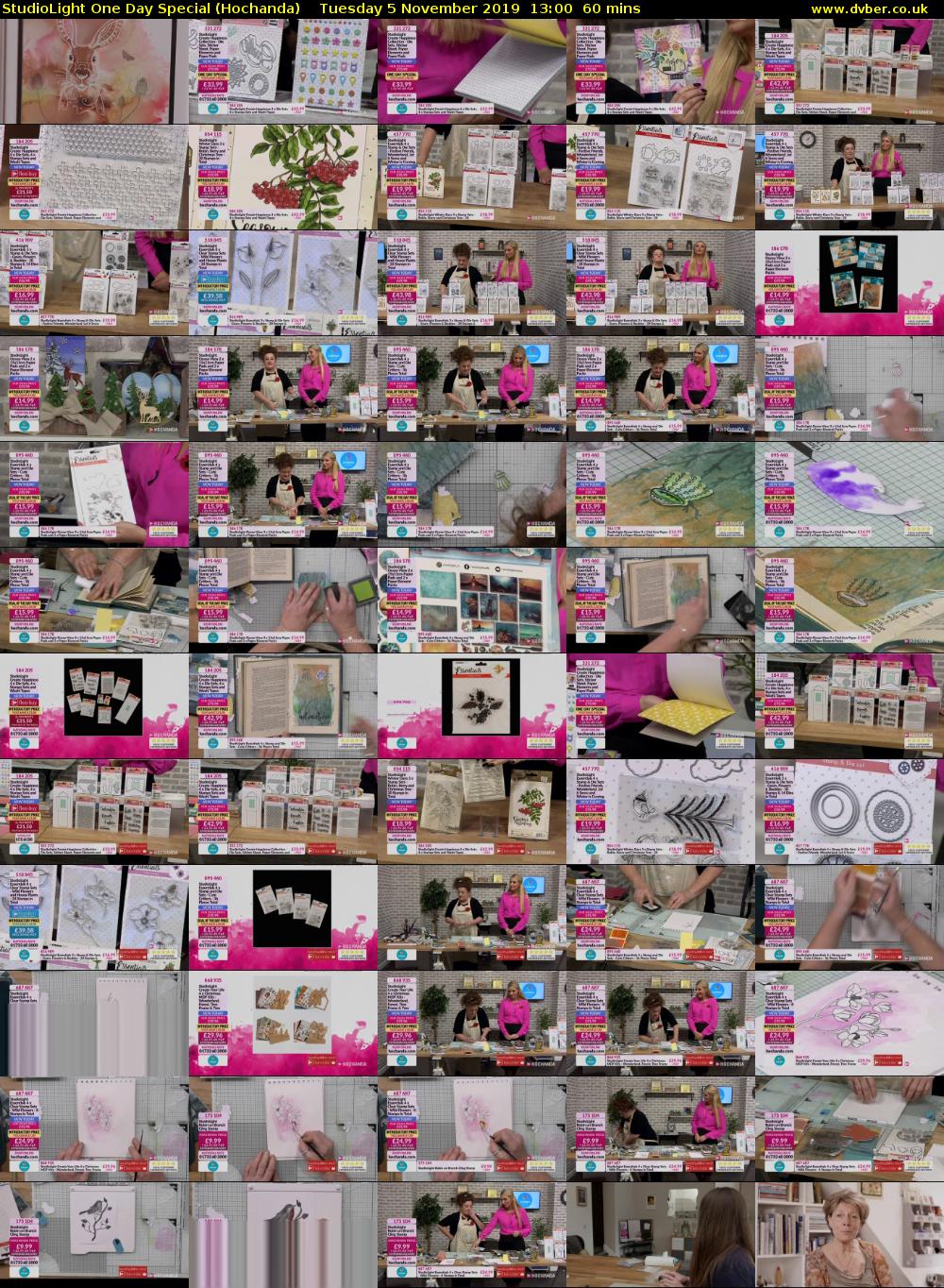 StudioLight One Day Special (Hochanda) Tuesday 5 November 2019 13:00 - 14:00