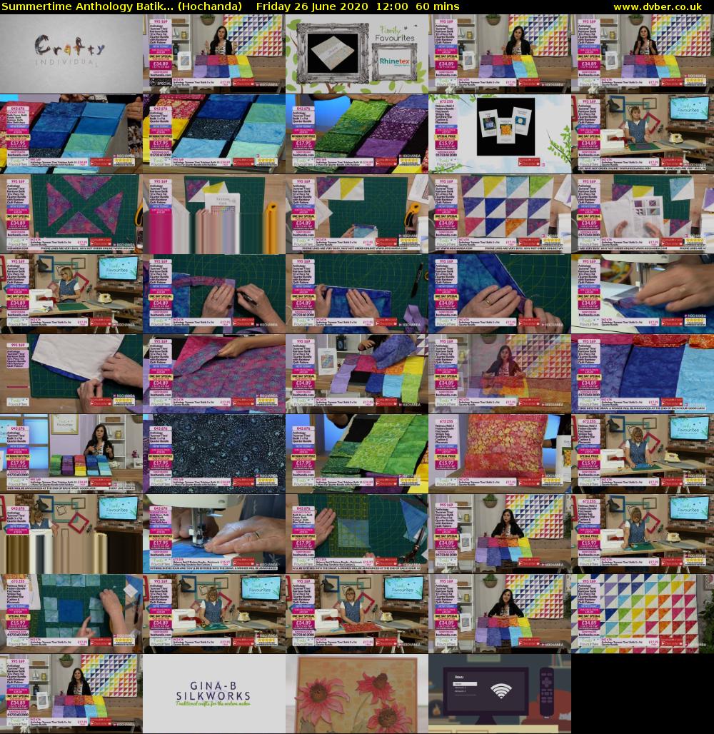 Summertime Anthology Batik... (Hochanda) Friday 26 June 2020 12:00 - 13:00