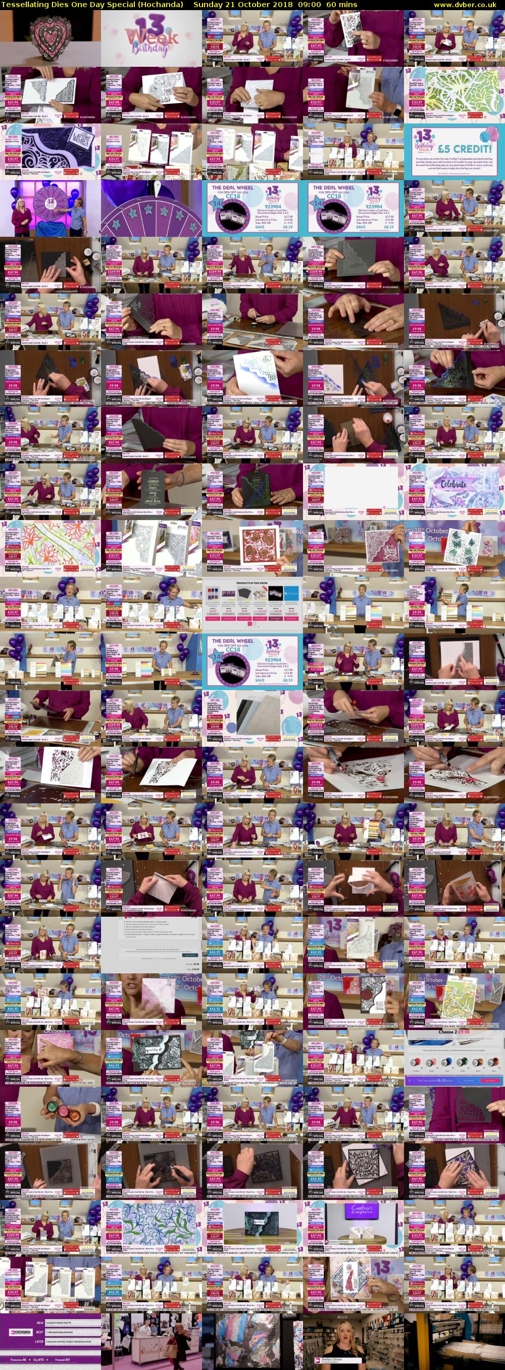 Tessellating Dies One Day Special (Hochanda) Sunday 21 October 2018 09:00 - 10:00