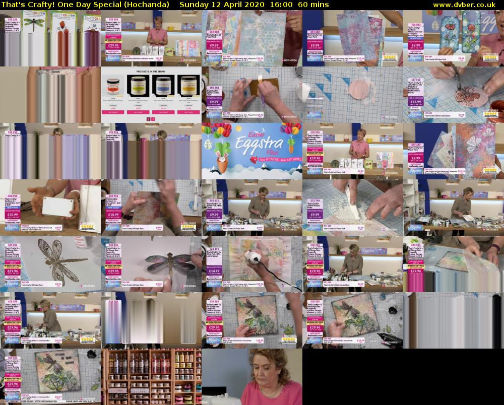 That's Crafty! One Day Special (Hochanda) Sunday 12 April 2020 16:00 - 17:00