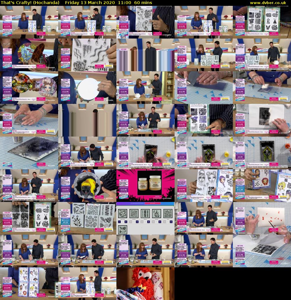 That's Crafty! (Hochanda) Friday 13 March 2020 11:00 - 12:00
