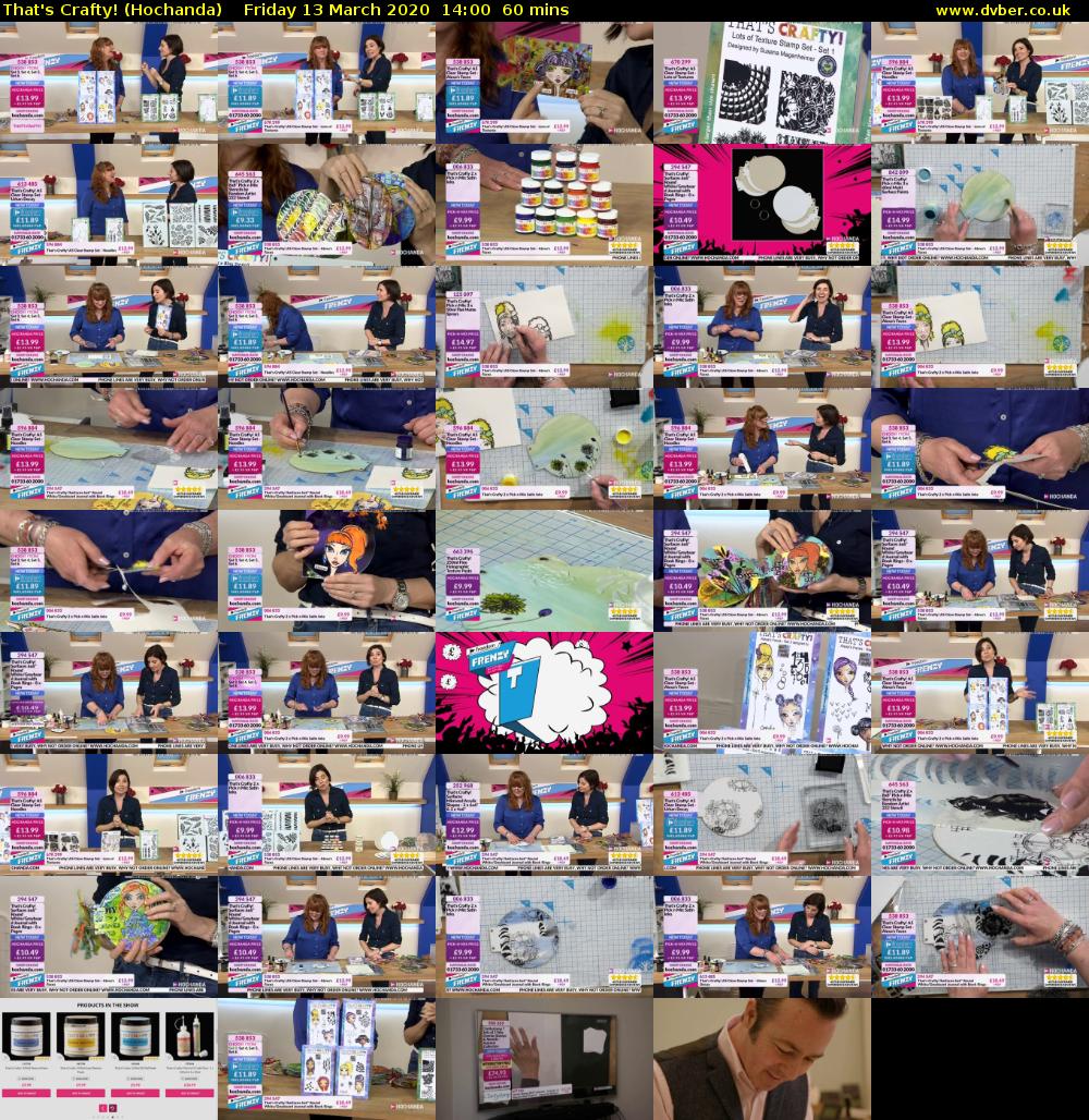 That's Crafty! (Hochanda) Friday 13 March 2020 14:00 - 15:00
