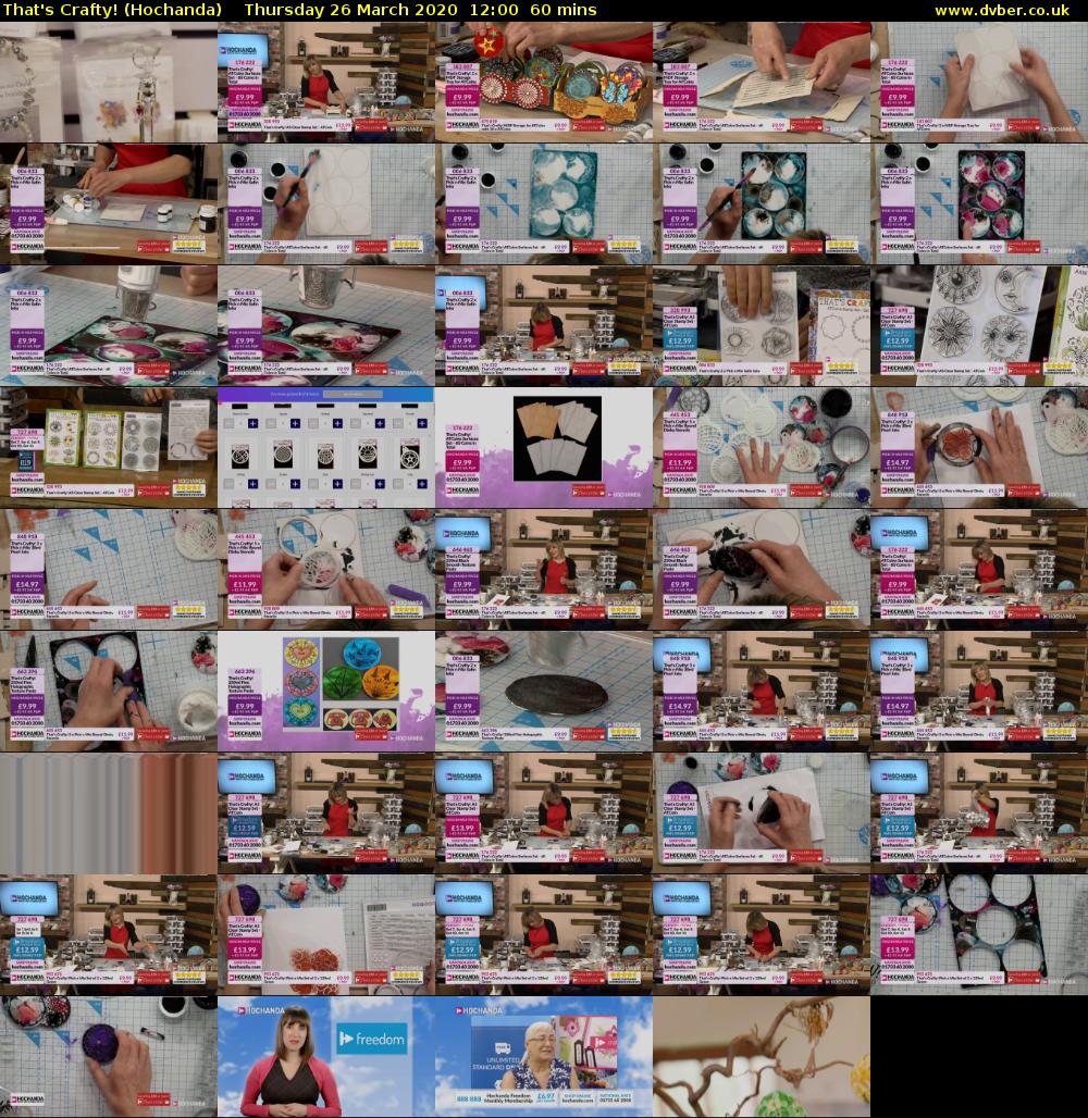 That's Crafty! (Hochanda) Thursday 26 March 2020 12:00 - 13:00