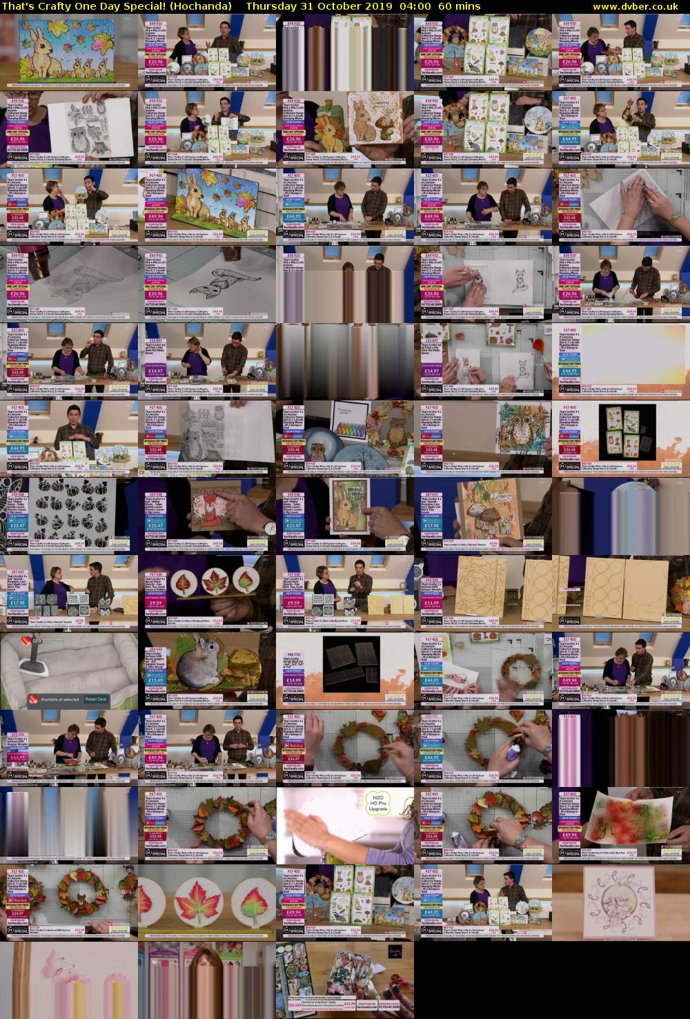 That's Crafty One Day Special! (Hochanda) Thursday 31 October 2019 04:00 - 05:00