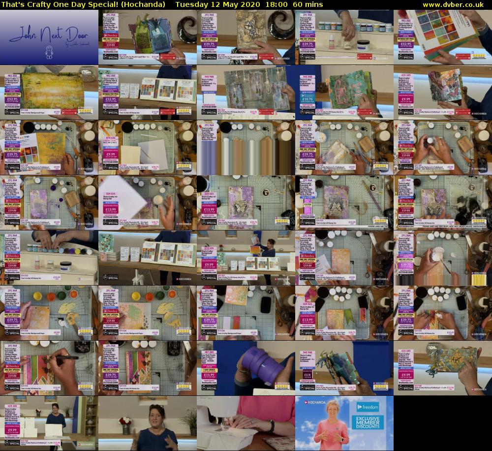 That's Crafty One Day Special! (Hochanda) Tuesday 12 May 2020 18:00 - 19:00