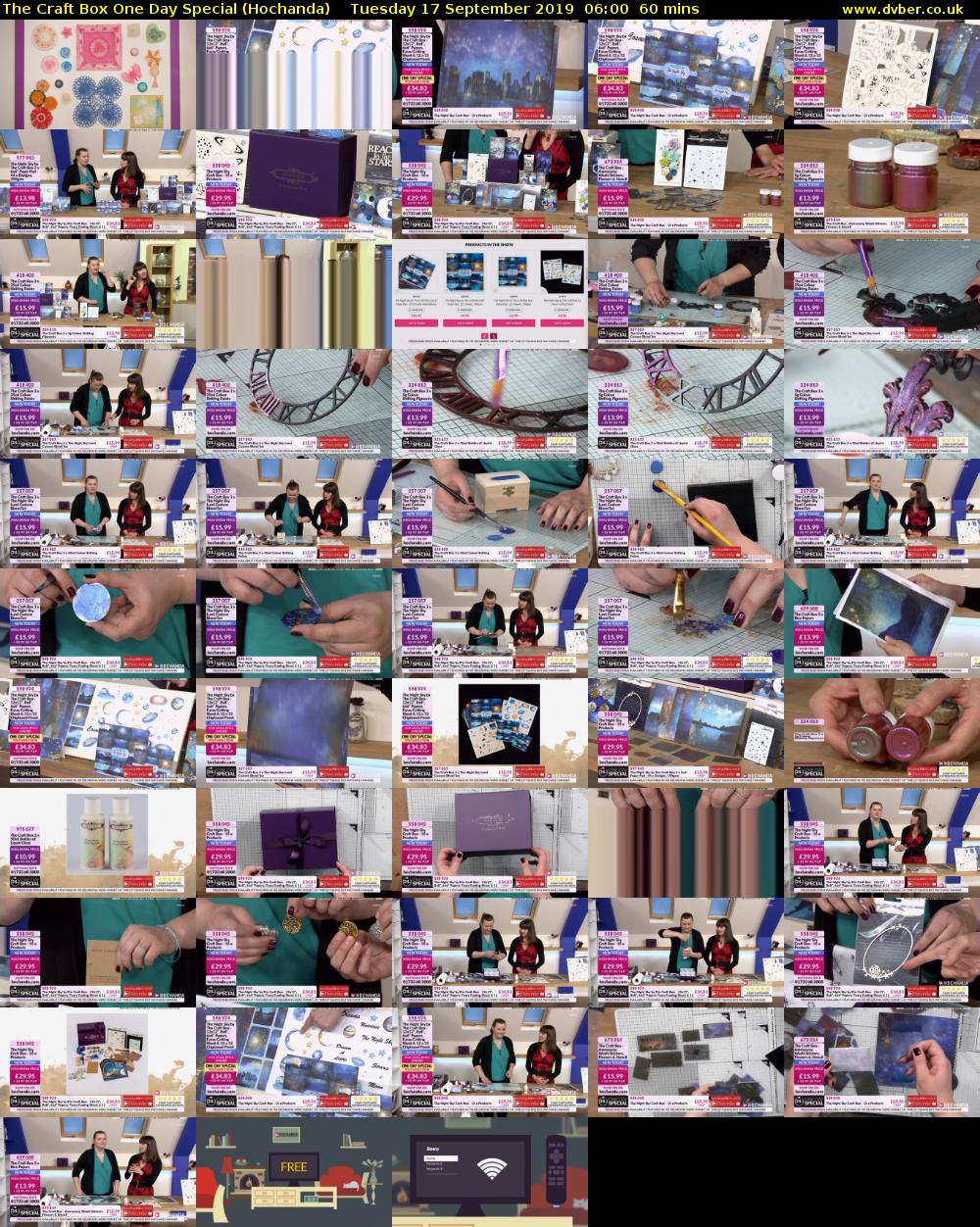 The Craft Box One Day Special (Hochanda) Tuesday 17 September 2019 06:00 - 07:00