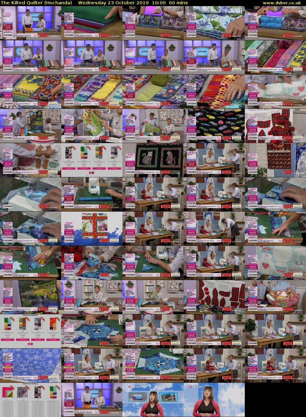 The Kilted Quilter (Hochanda) Wednesday 23 October 2019 10:00 - 11:00
