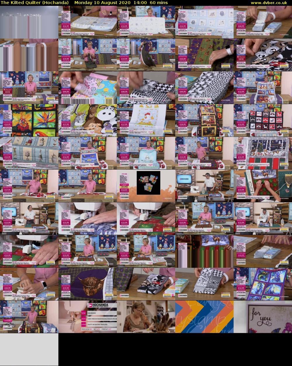 The Kilted Quilter (Hochanda) Monday 10 August 2020 14:00 - 15:00