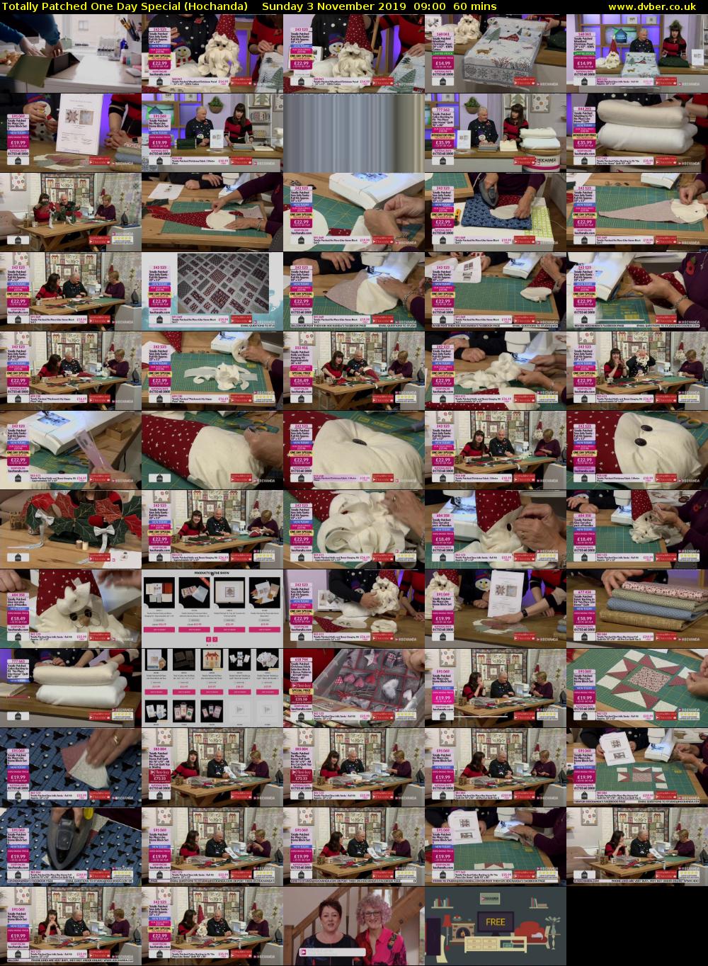 Totally Patched One Day Special (Hochanda) Sunday 3 November 2019 09:00 - 10:00