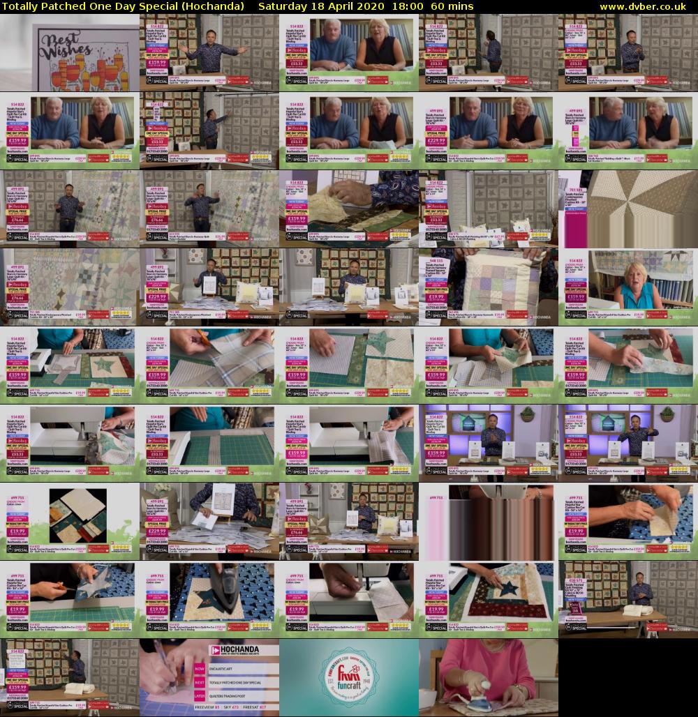 Totally Patched One Day Special (Hochanda) Saturday 18 April 2020 18:00 - 19:00