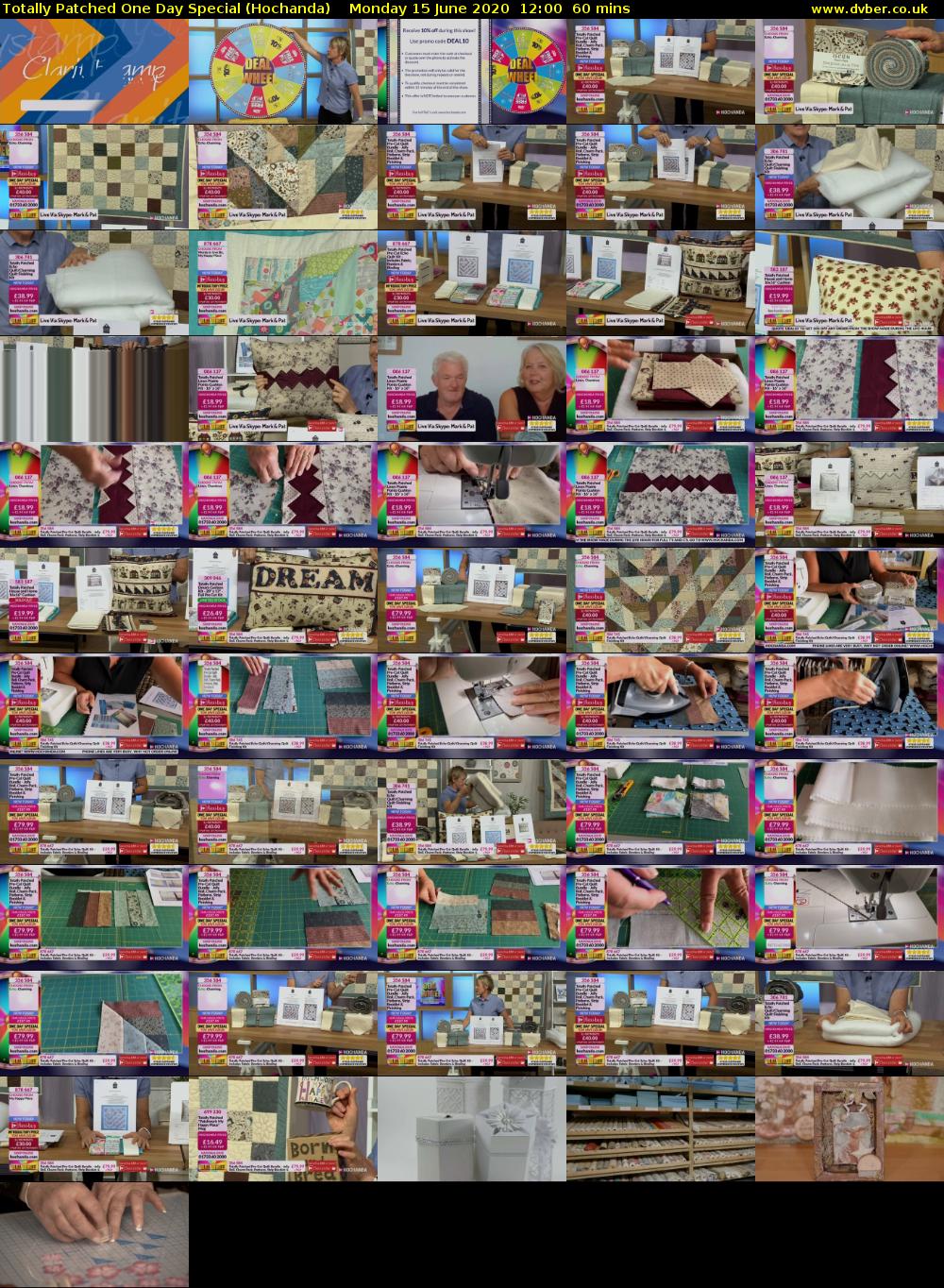Totally Patched One Day Special (Hochanda) Monday 15 June 2020 12:00 - 13:00