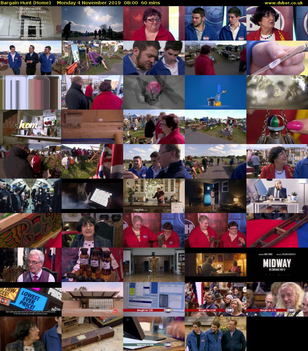 Bargain Hunt (Home) Monday 4 November 2019 08:00 - 09:00