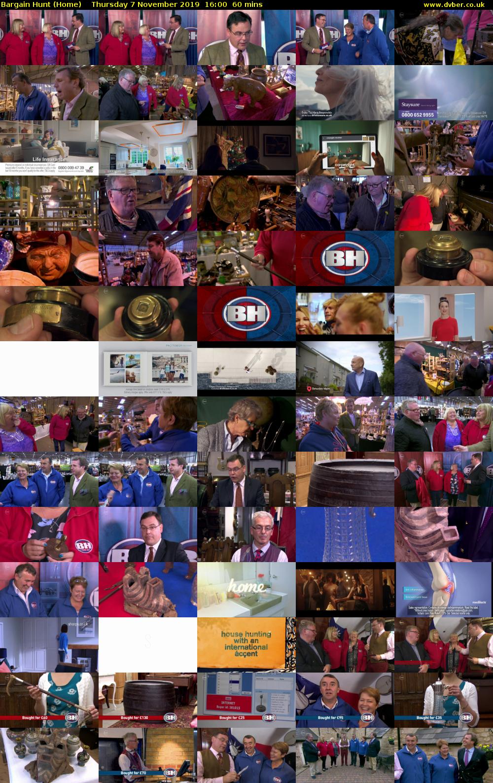 Bargain Hunt (Home) Thursday 7 November 2019 16:00 - 17:00