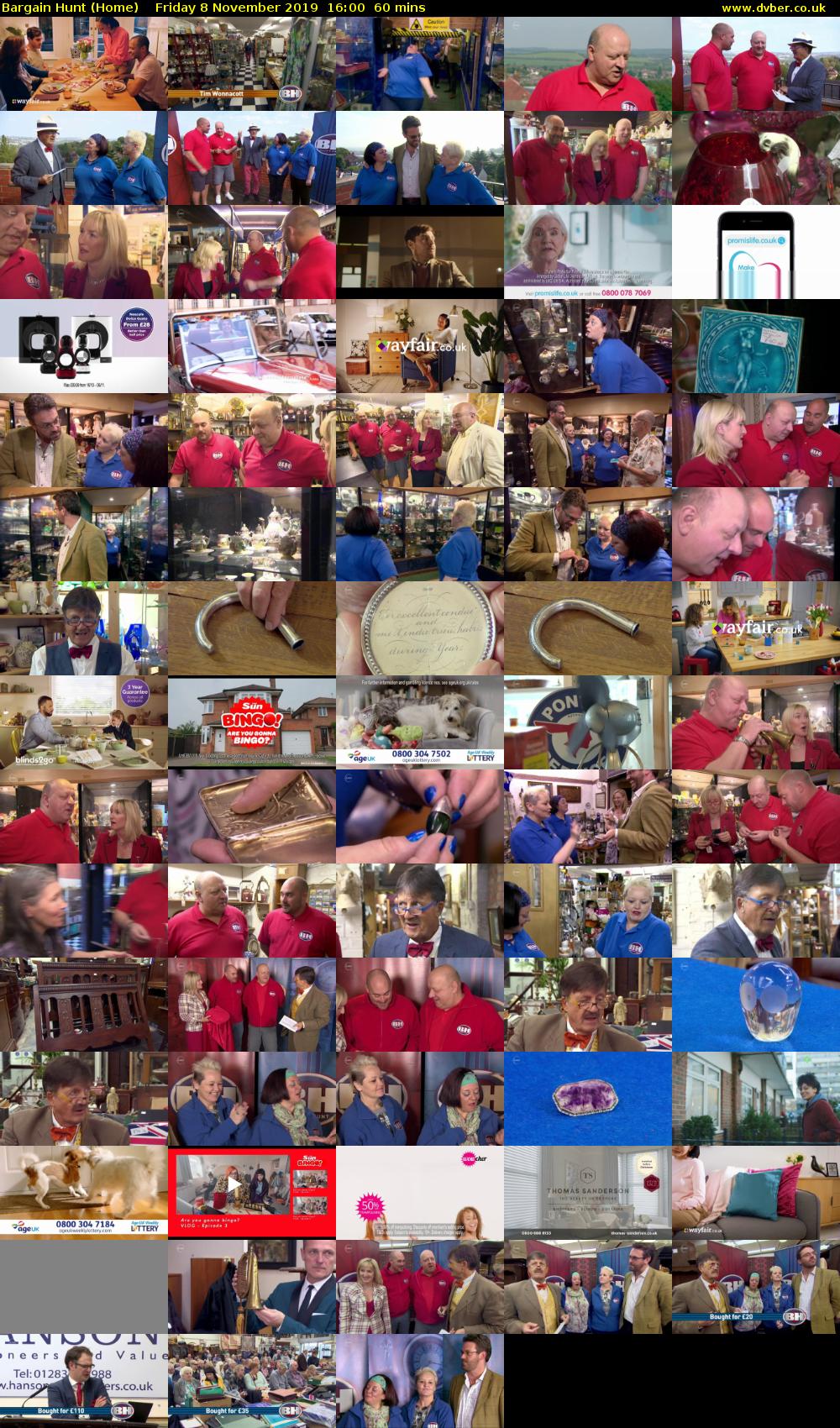 Bargain Hunt (Home) Friday 8 November 2019 16:00 - 17:00