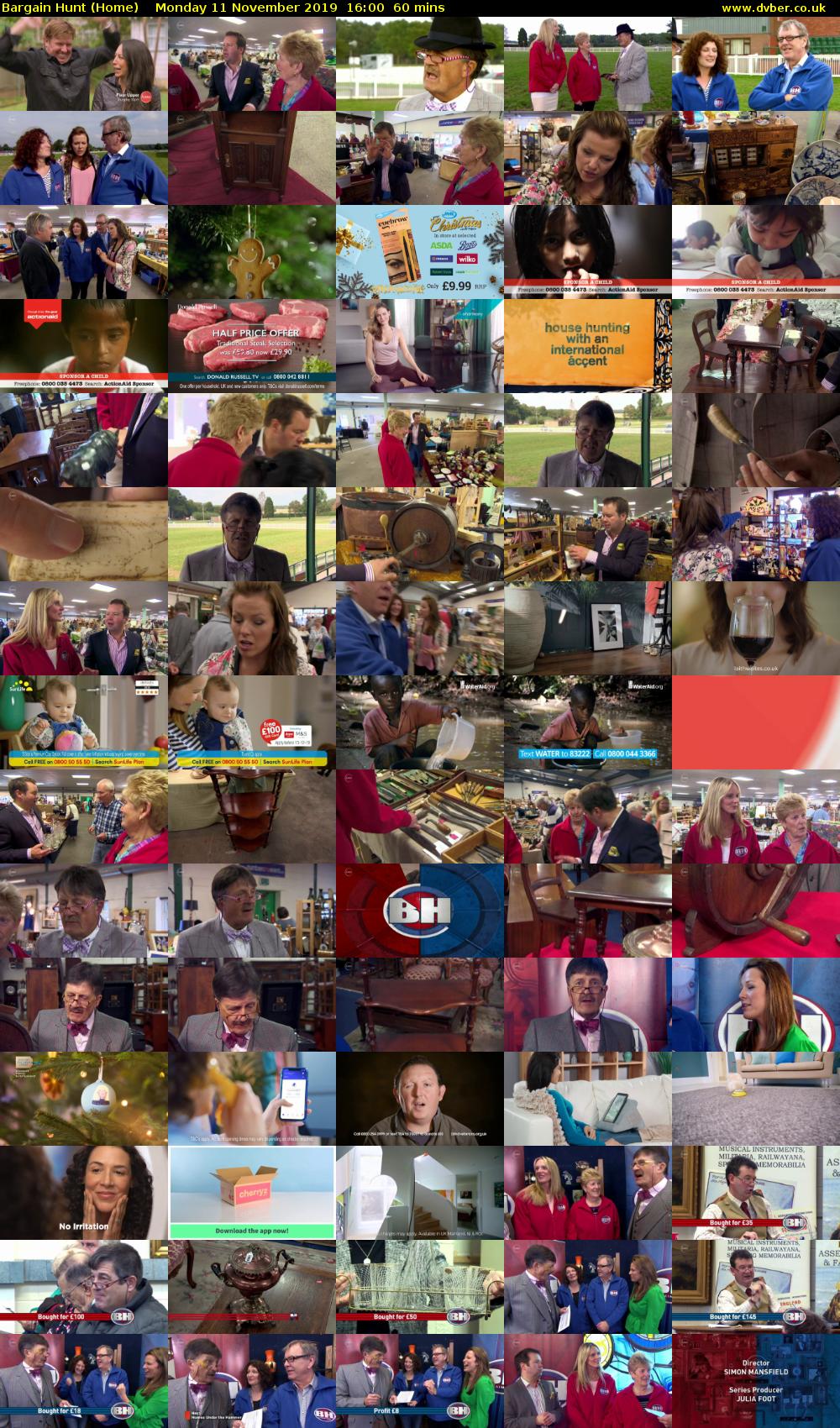 Bargain Hunt (Home) Monday 11 November 2019 16:00 - 17:00