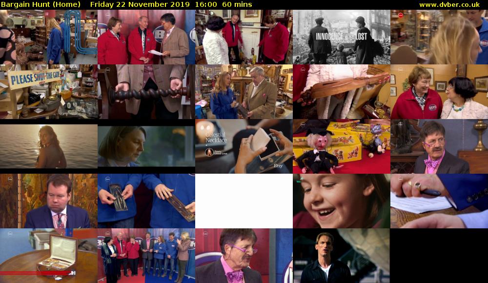 Bargain Hunt (Home) Friday 22 November 2019 16:00 - 17:00