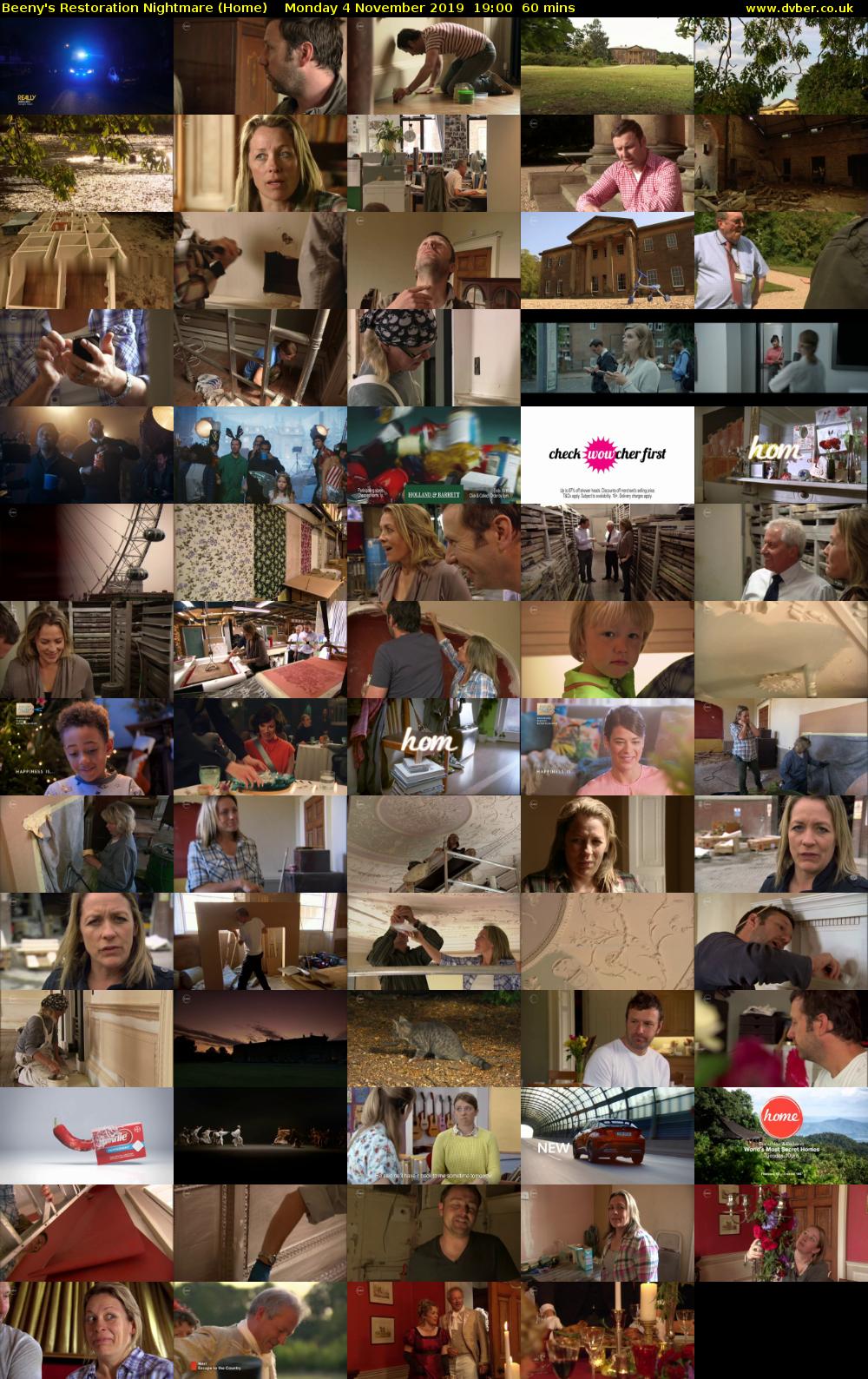 Beeny's Restoration Nightmare (Home) Monday 4 November 2019 19:00 - 20:00