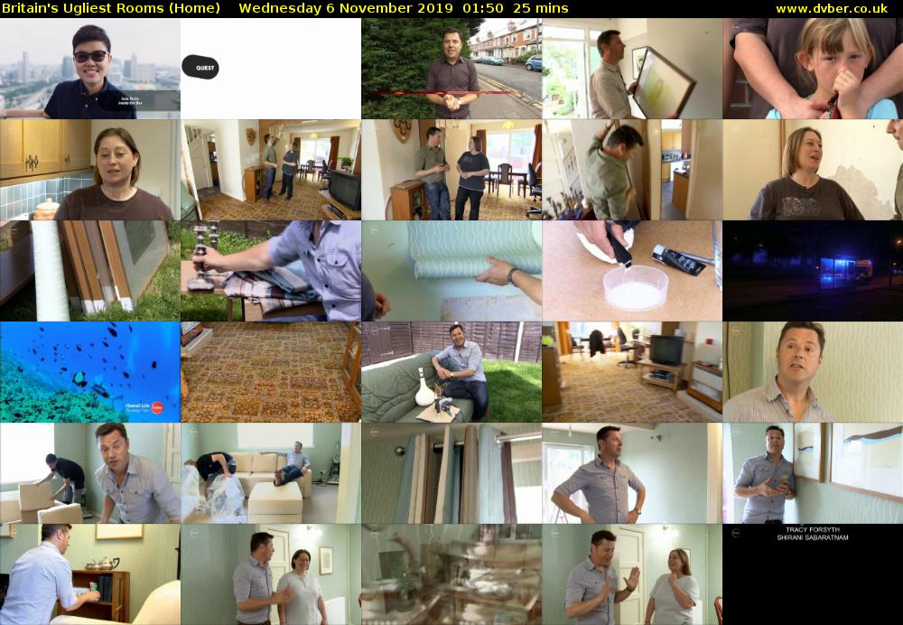Britain's Ugliest Rooms (Home) Wednesday 6 November 2019 01:50 - 02:15