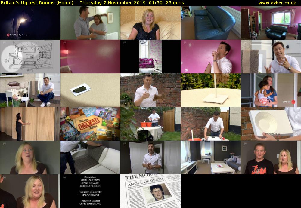 Britain's Ugliest Rooms (Home) Thursday 7 November 2019 01:50 - 02:15