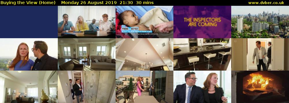 Buying the View (Home) Monday 26 August 2019 21:30 - 22:00