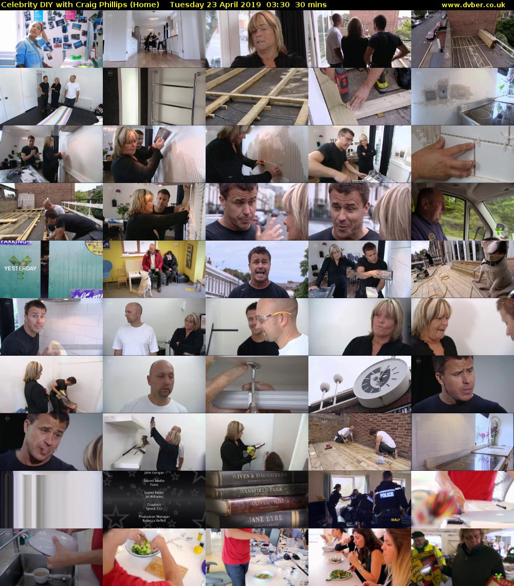 Celebrity DIY with Craig Phillips (Home) Tuesday 23 April 2019 03:30 - 04:00