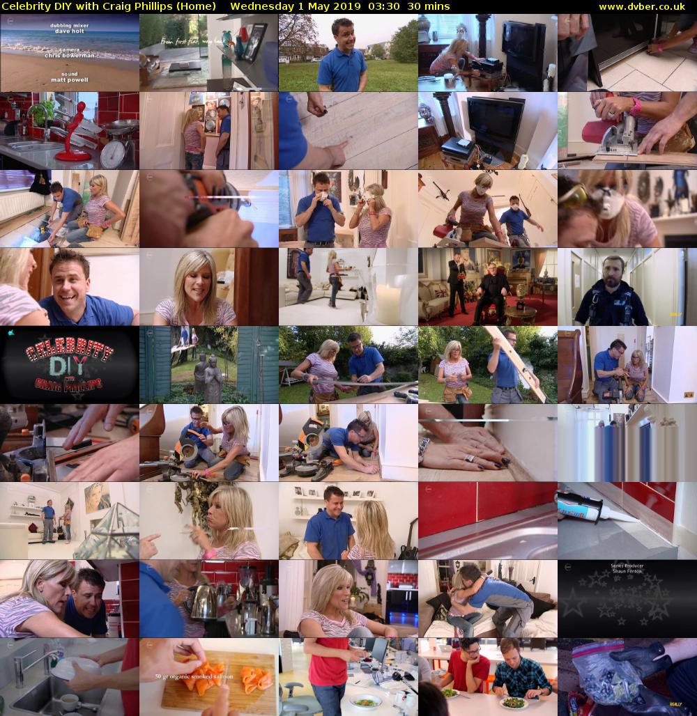 Celebrity DIY with Craig Phillips (Home) Wednesday 1 May 2019 03:30 - 04:00
