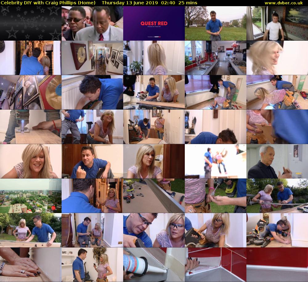 Celebrity DIY with Craig Phillips (Home) Thursday 13 June 2019 02:40 - 03:05