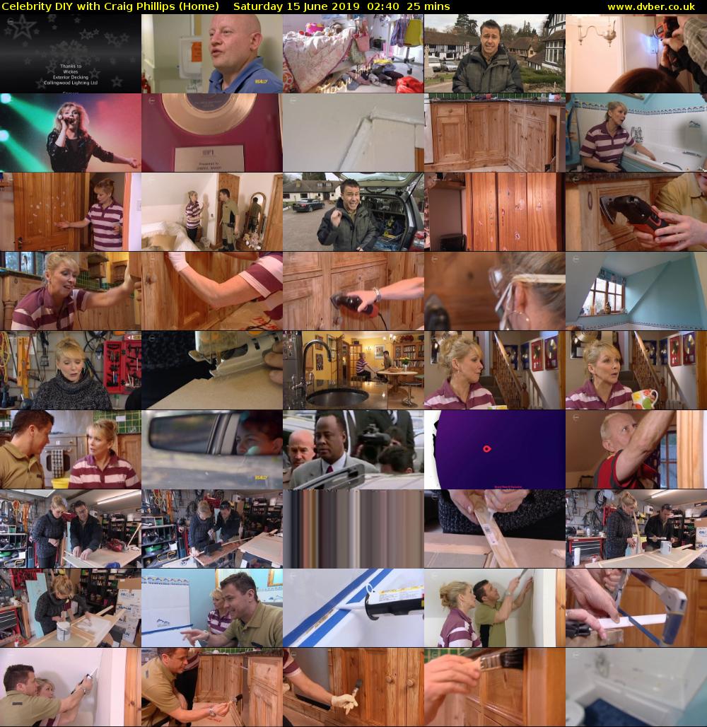 Celebrity DIY with Craig Phillips (Home) Saturday 15 June 2019 02:40 - 03:05