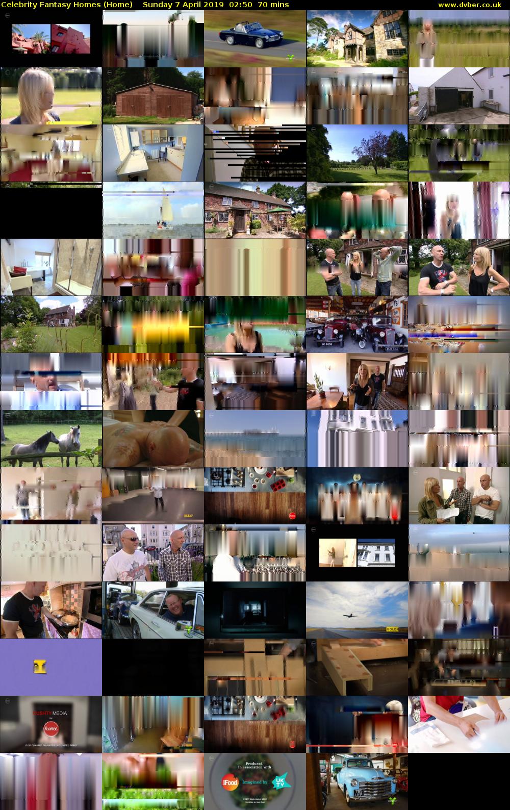 Celebrity Fantasy Homes (Home) Sunday 7 April 2019 02:50 - 04:00