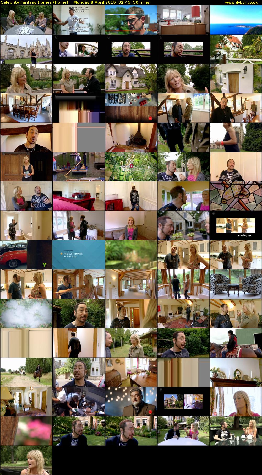 Celebrity Fantasy Homes (Home) Monday 8 April 2019 02:45 - 03:35