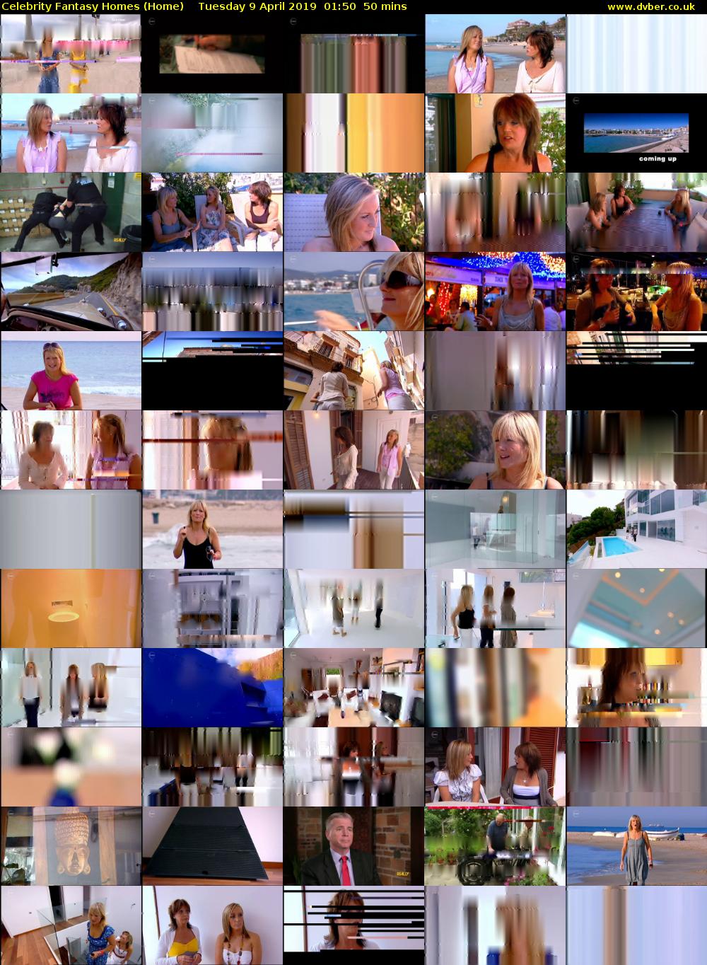 Celebrity Fantasy Homes (Home) Tuesday 9 April 2019 01:50 - 02:40