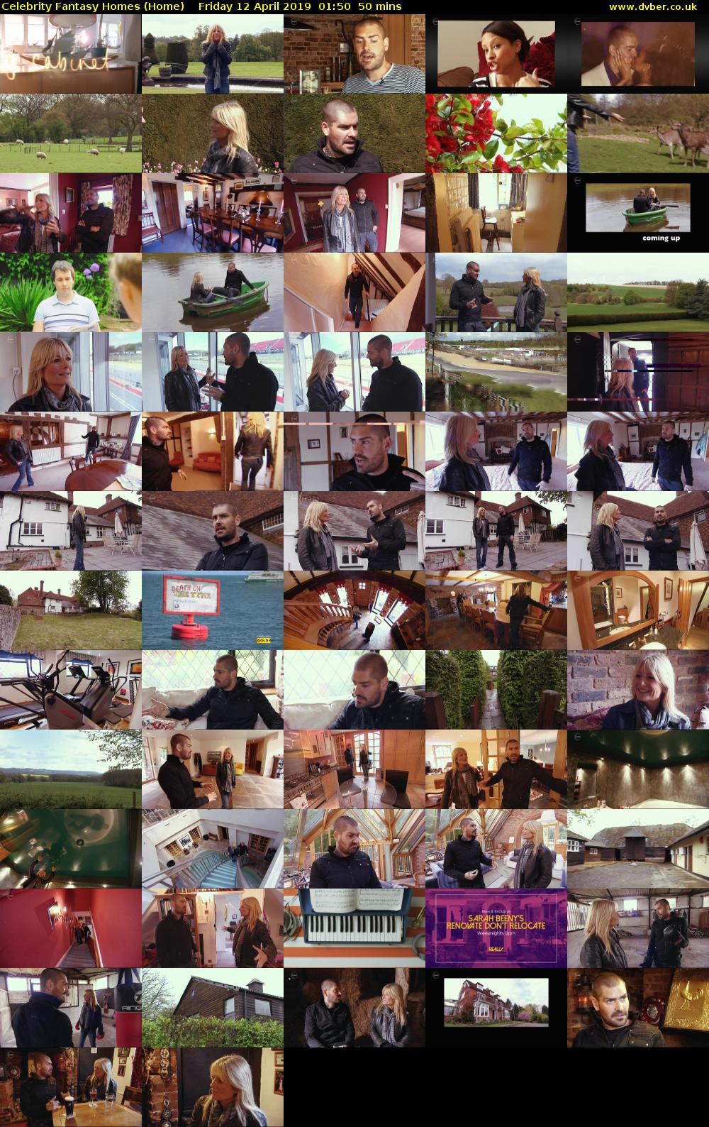 Celebrity Fantasy Homes (Home) Friday 12 April 2019 01:50 - 02:40