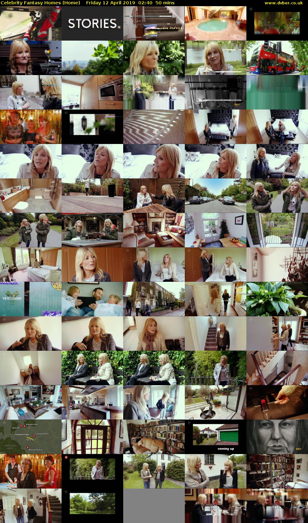 Celebrity Fantasy Homes (Home) Friday 12 April 2019 02:40 - 03:30