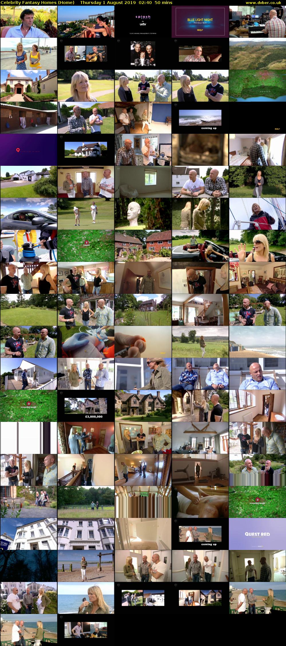 Celebrity Fantasy Homes (Home) Thursday 1 August 2019 02:40 - 03:30