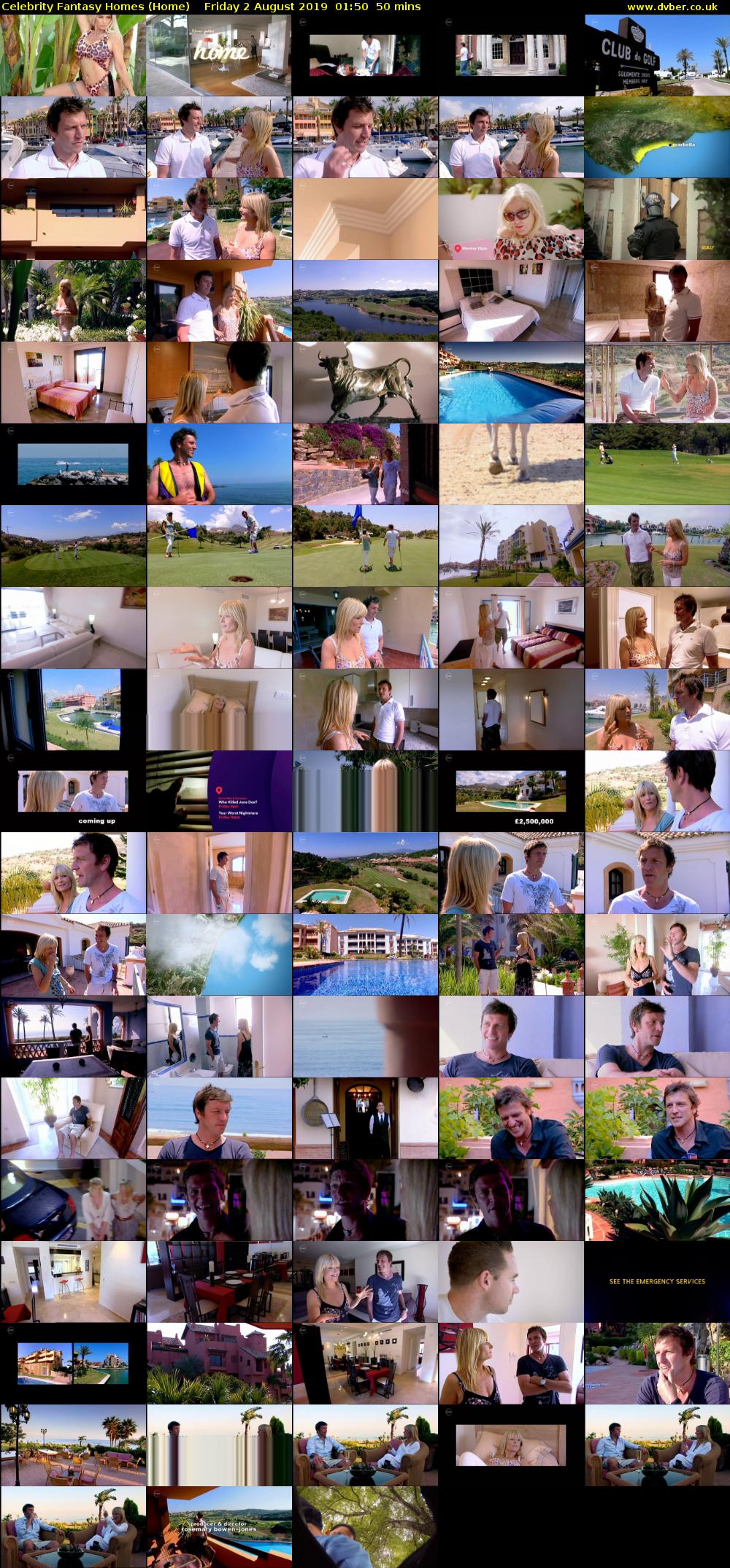 Celebrity Fantasy Homes (Home) Friday 2 August 2019 01:50 - 02:40