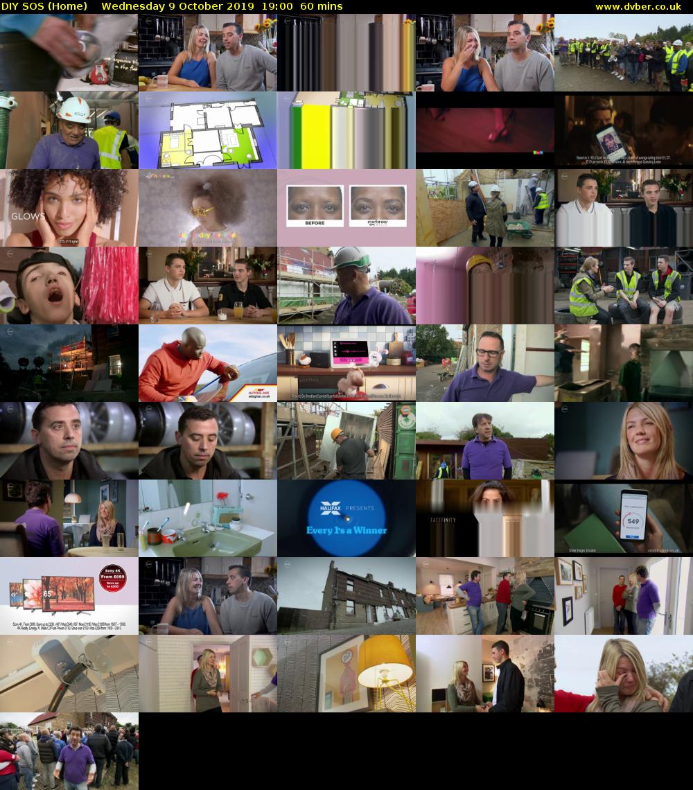 DIY SOS (Home) Wednesday 9 October 2019 19:00 - 20:00