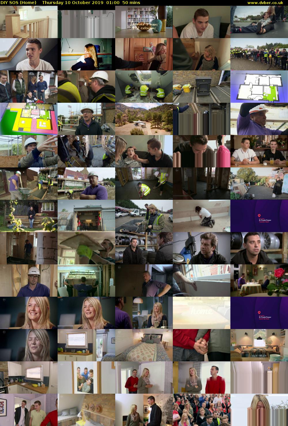DIY SOS (Home) Thursday 10 October 2019 01:00 - 01:50
