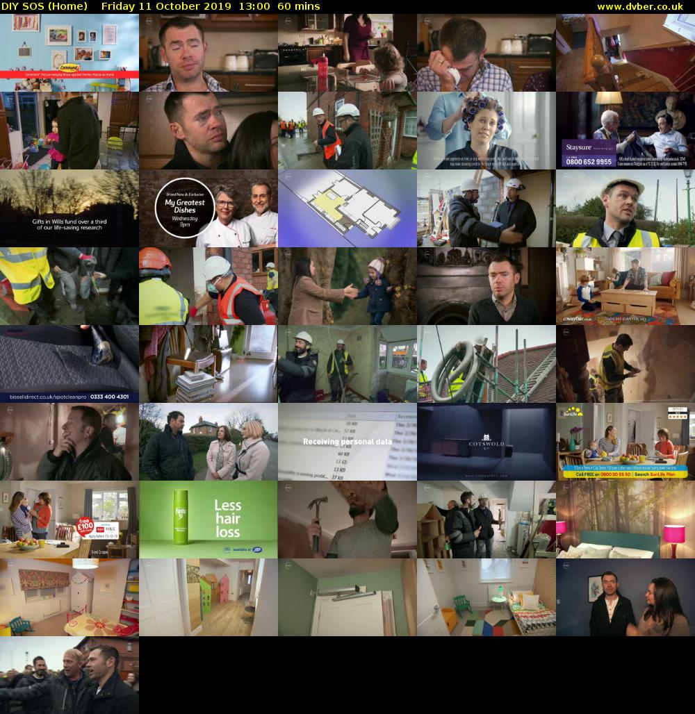 DIY SOS (Home) Friday 11 October 2019 13:00 - 14:00