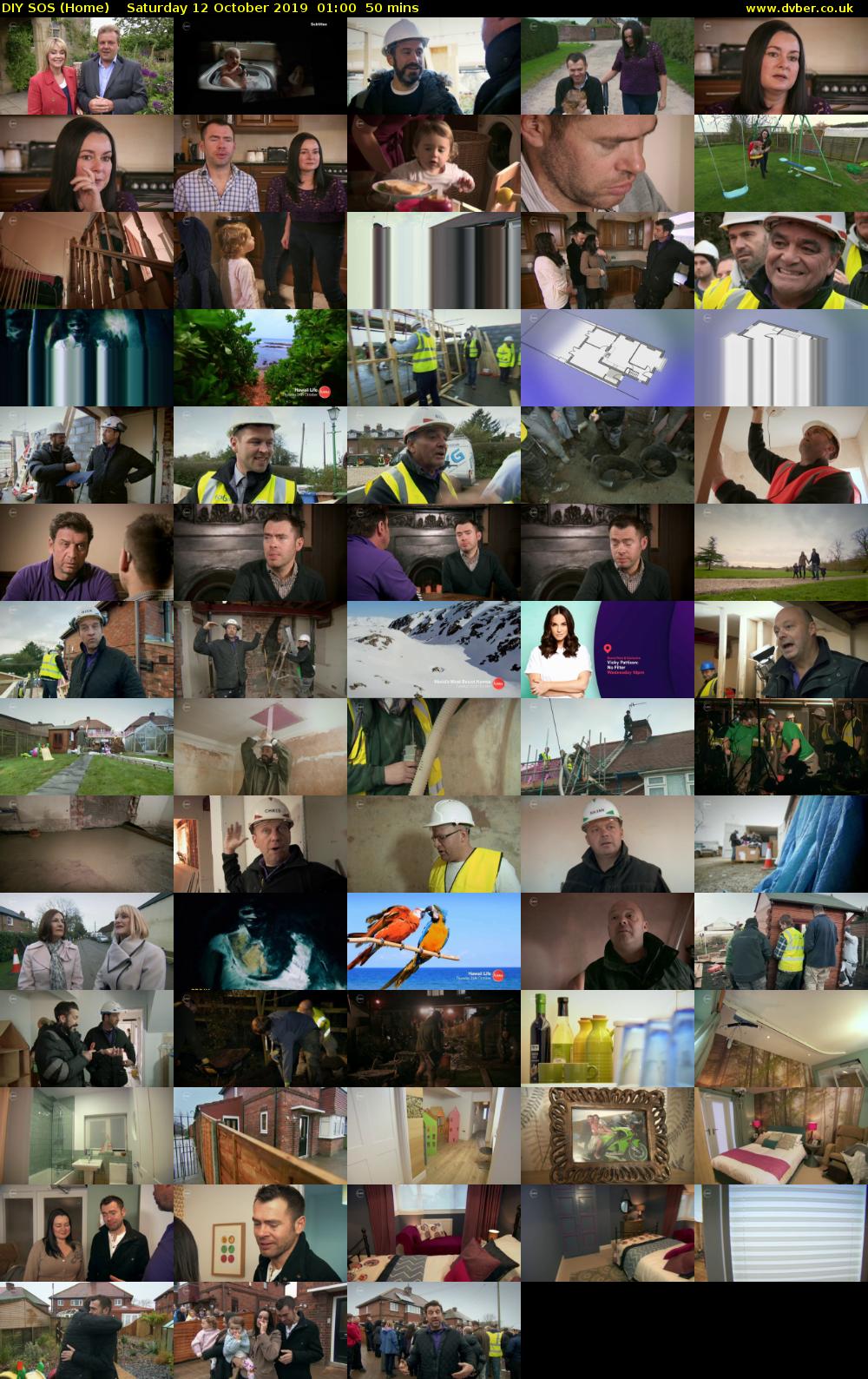DIY SOS (Home) Saturday 12 October 2019 01:00 - 01:50