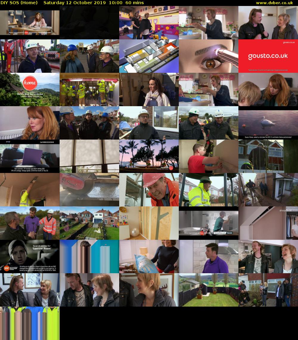 DIY SOS (Home) Saturday 12 October 2019 10:00 - 11:00
