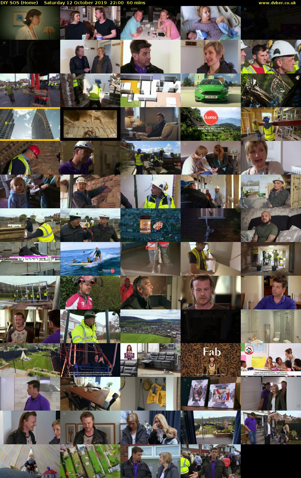 DIY SOS (Home) Saturday 12 October 2019 22:00 - 23:00