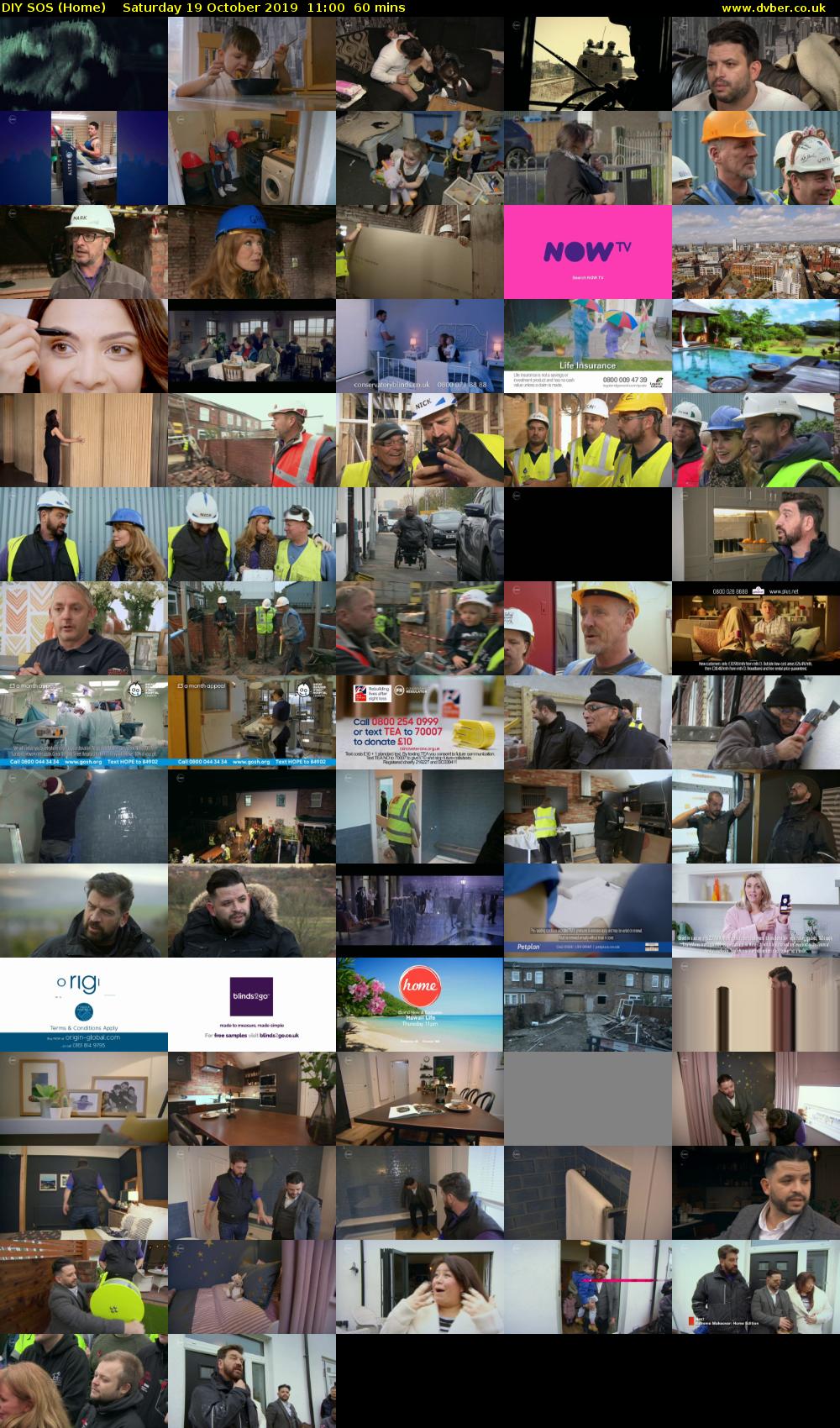 DIY SOS (Home) Saturday 19 October 2019 11:00 - 12:00