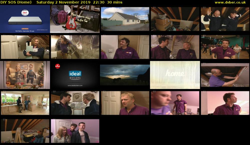DIY SOS (Home) Saturday 2 November 2019 22:30 - 23:00