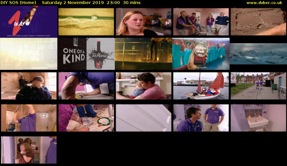 DIY SOS (Home) Saturday 2 November 2019 23:00 - 23:30