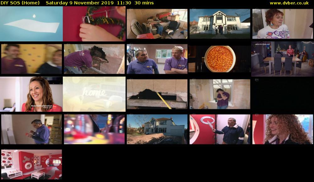 DIY SOS (Home) Saturday 9 November 2019 11:30 - 12:00