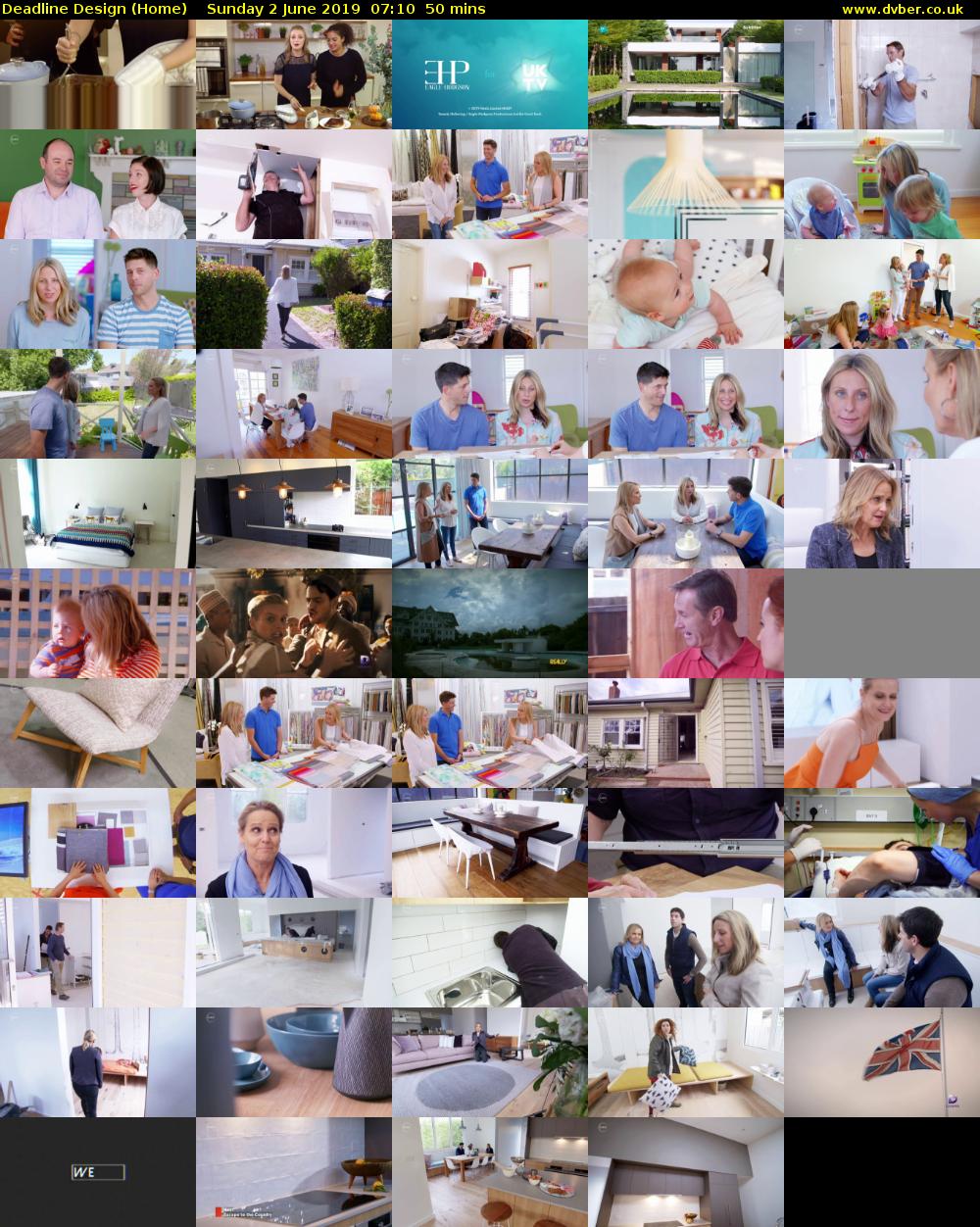 Deadline Design (Home) Sunday 2 June 2019 07:10 - 08:00