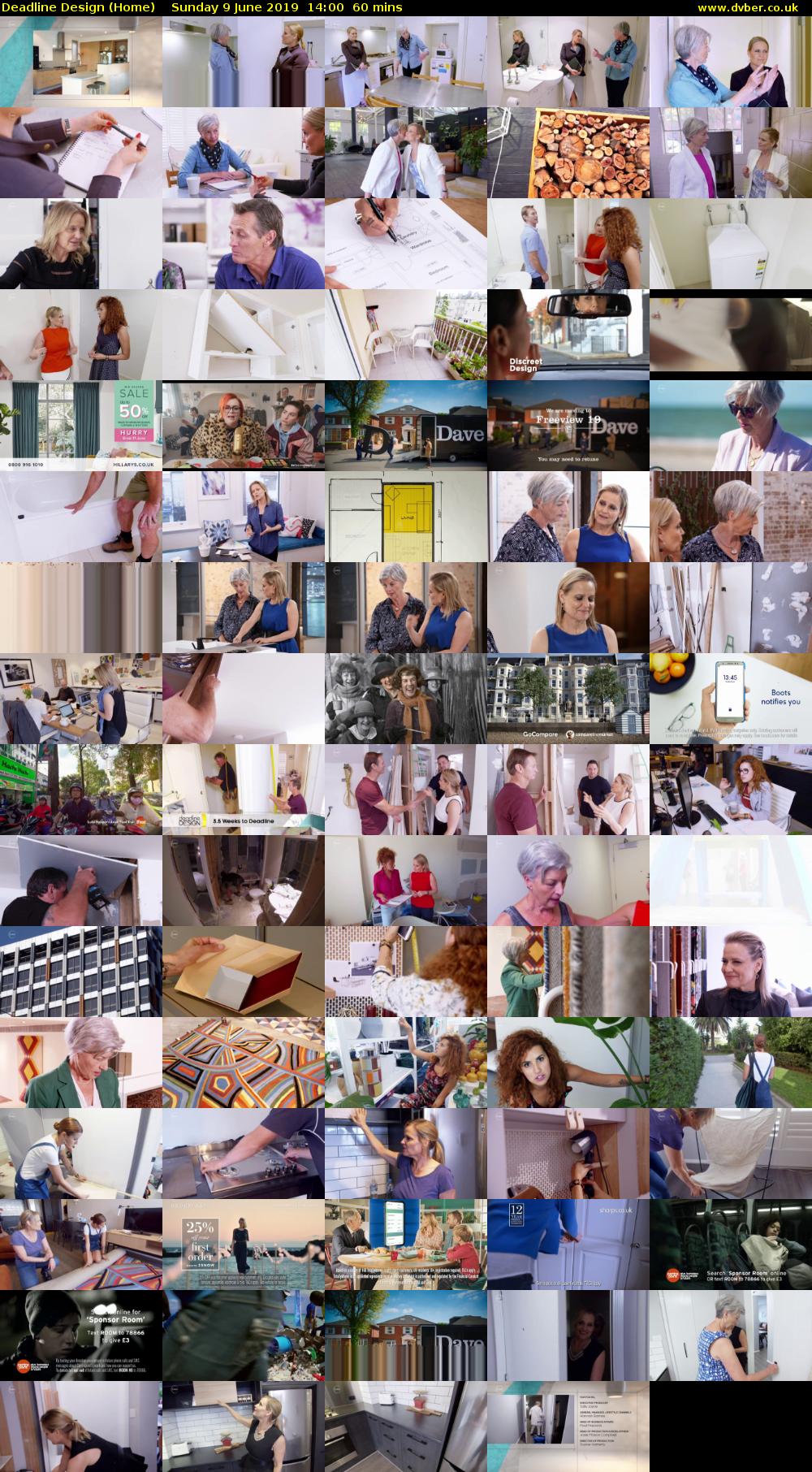 Deadline Design (Home) Sunday 9 June 2019 14:00 - 15:00